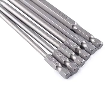 Eagles 6pcs 100mm Hex Head Allen Key Screwdriver Bits, Hex